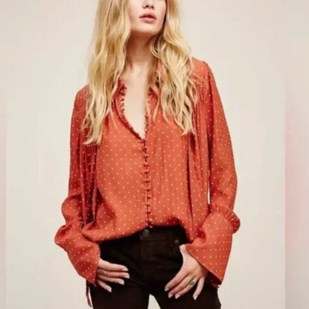 Polkadot Silky Blouse - Free People